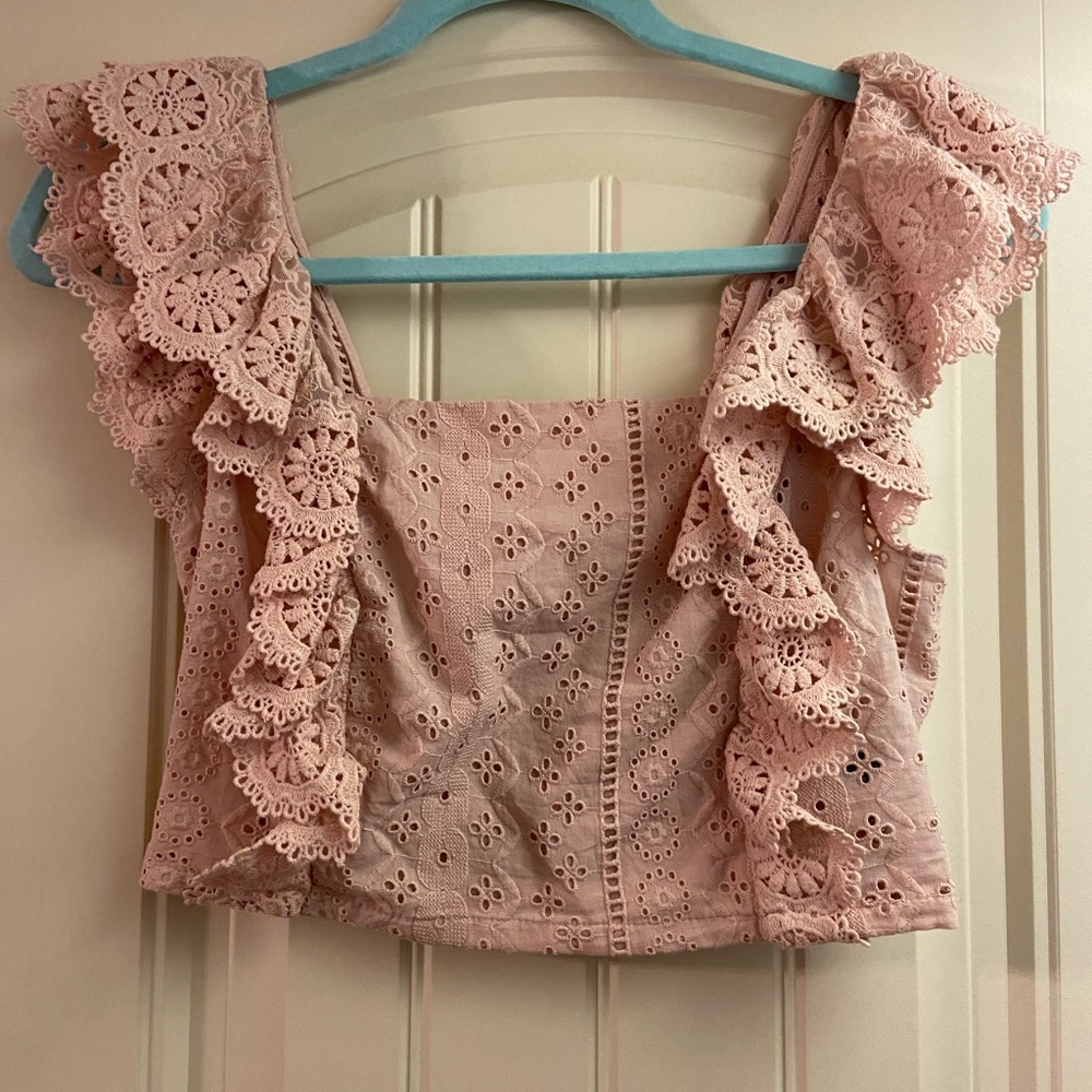 Altered State ruffle cropped top